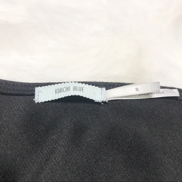 Kimchi Blue Laser Cut Black Crop Top - Picture 6 of 6